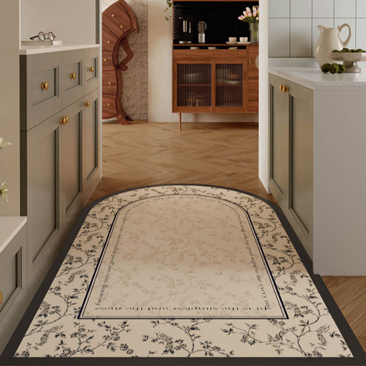 limpidity black flower door mat