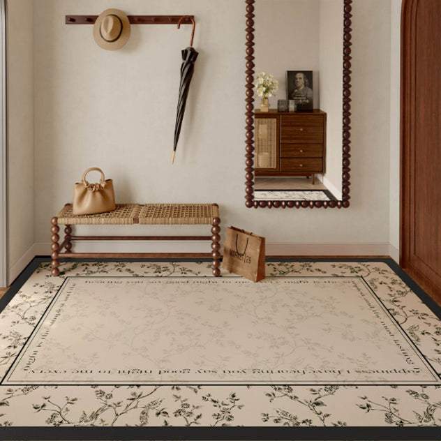 limpidity black flower door mat