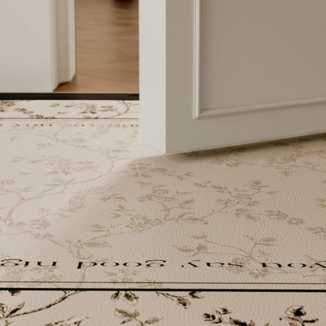 limpidity black flower door mat