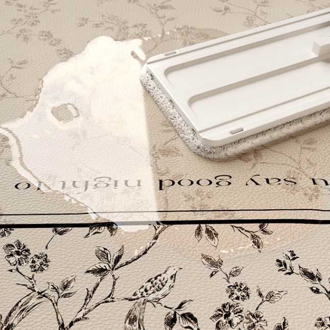 limpidity black flower door mat