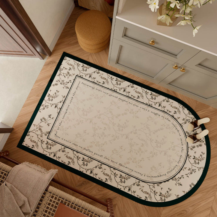 limpidity black flower door mat