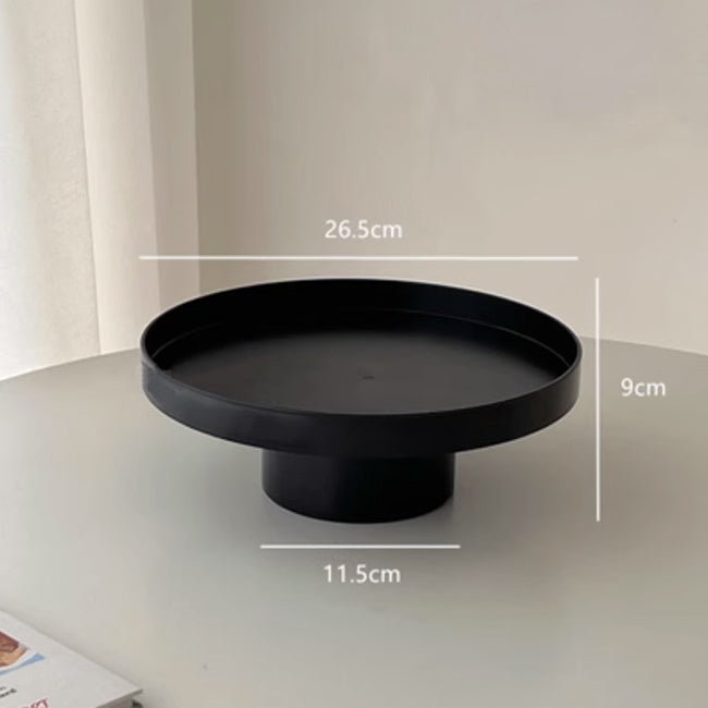 2color round tall tray