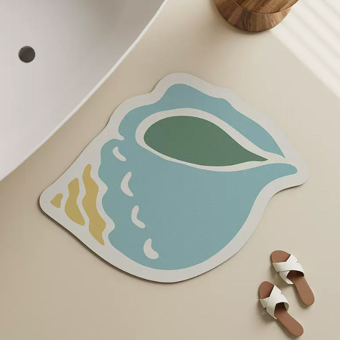 6design sea shell bath mat