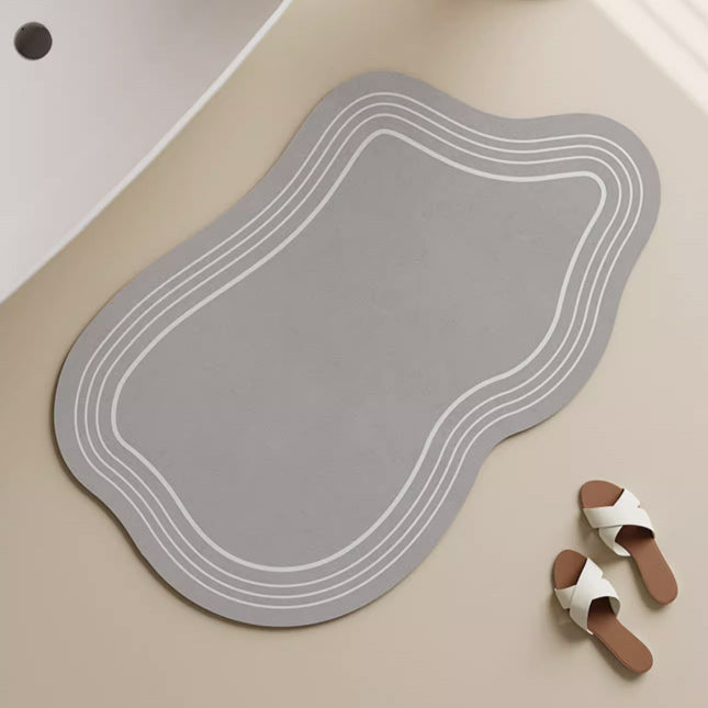 3color simple line bath mat