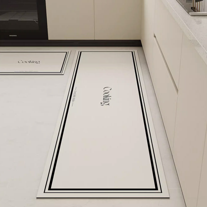 3color cooking logo kitchen mat