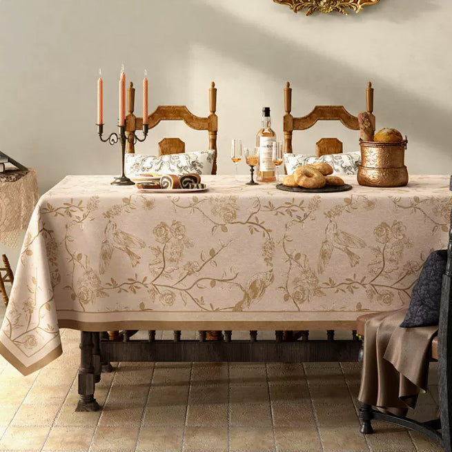 2color one tone flower table cloth