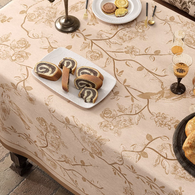 2color one tone flower table cloth