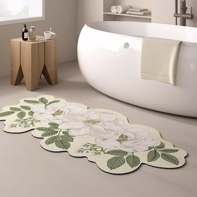 3design american retro flower bath mat