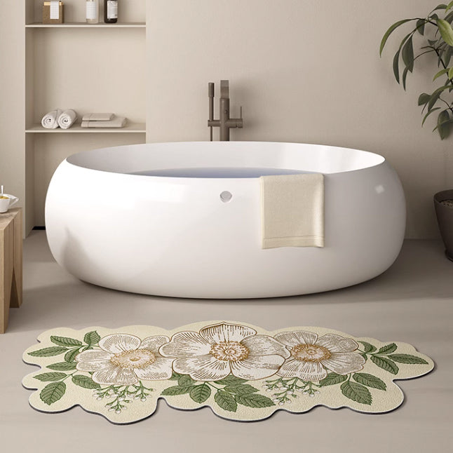 3design american retro flower bath mat