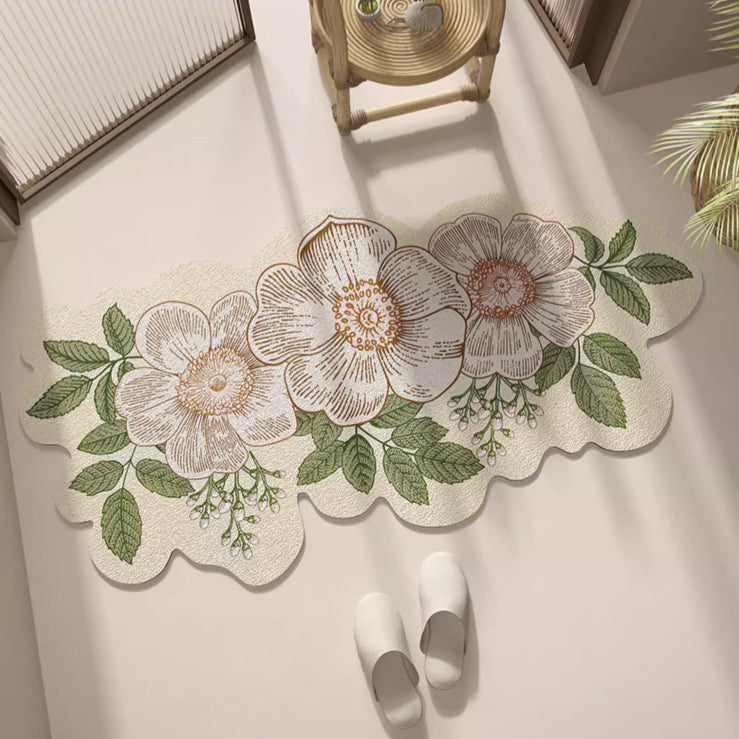 3design american retro flower bath mat