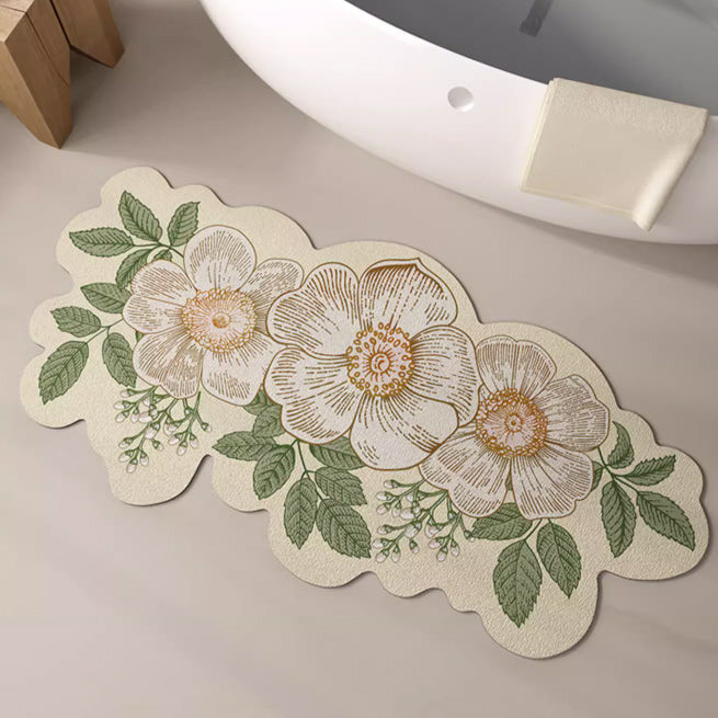 3design american retro flower bath mat