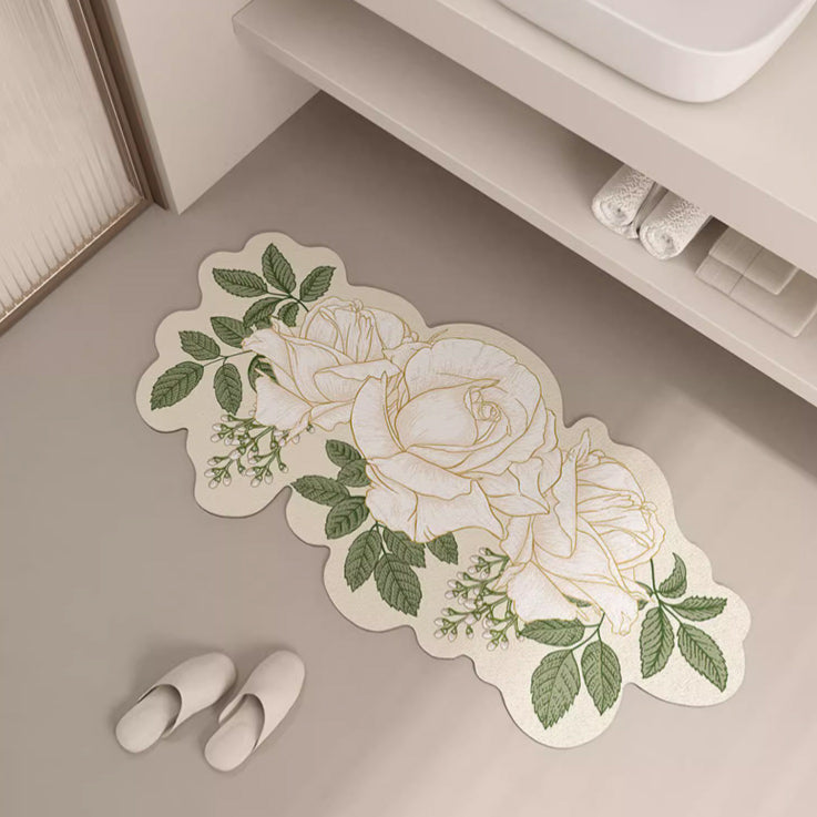 3design american retro flower bath mat