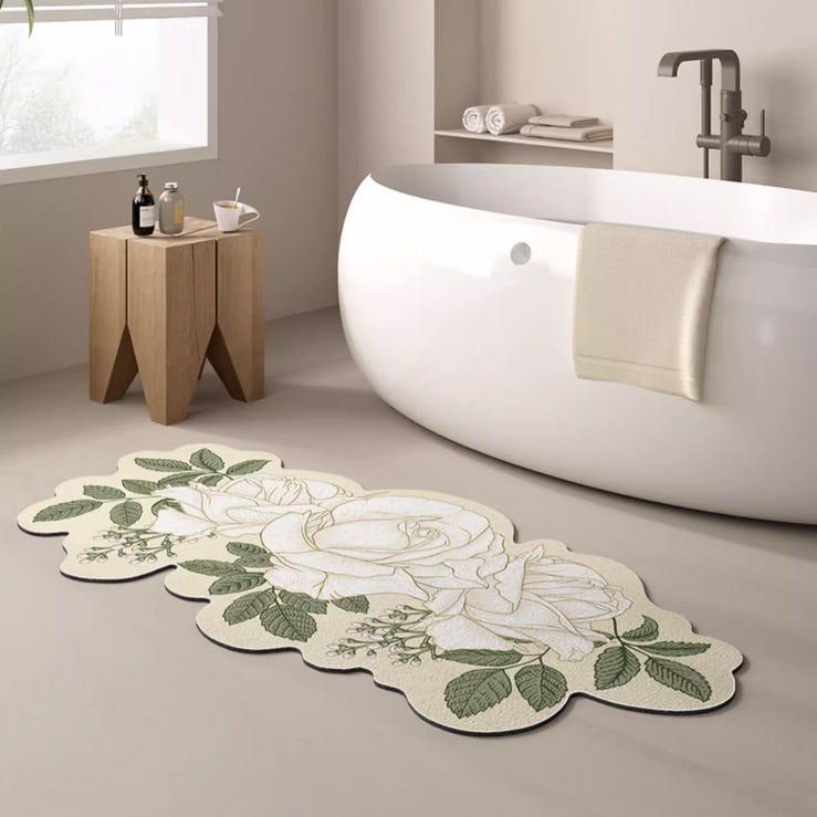 3design american retro flower bath mat