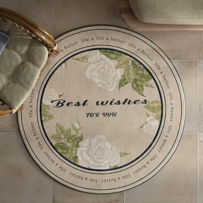 4design retro flower round carpet
