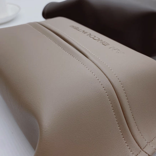 5color logo leather tissue case