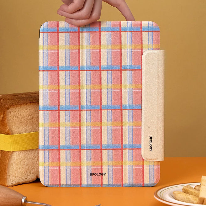 girly check iPad case