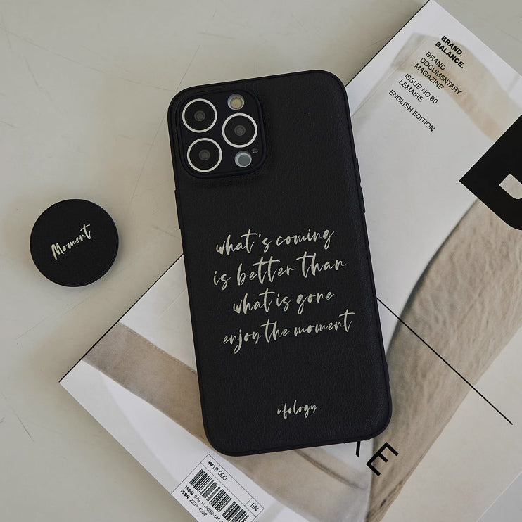 black logo iPhone case