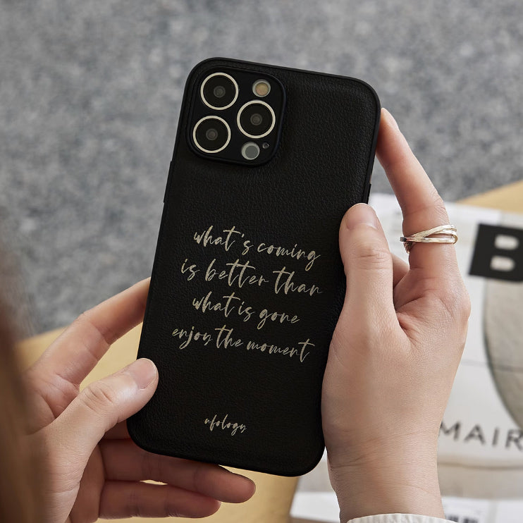 black logo iPhone case