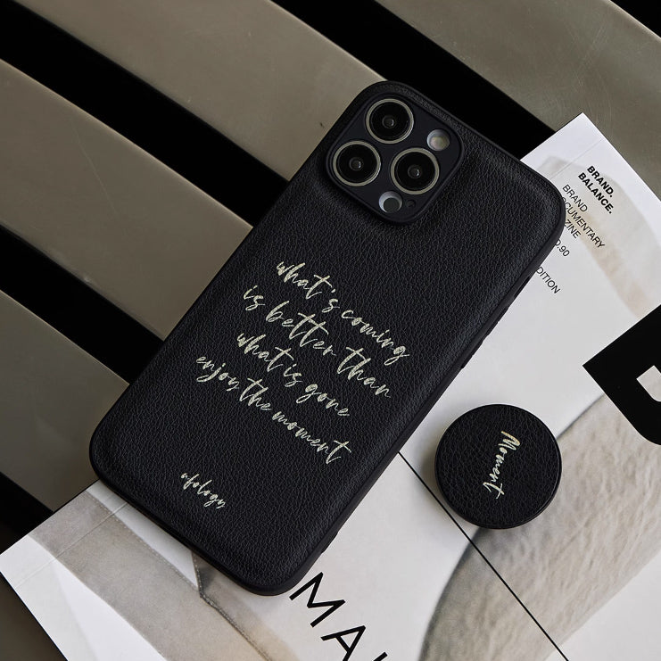 black logo iPhone case
