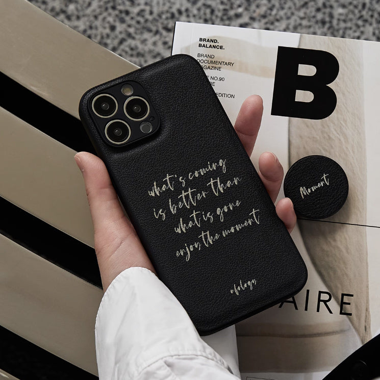 black logo iPhone case