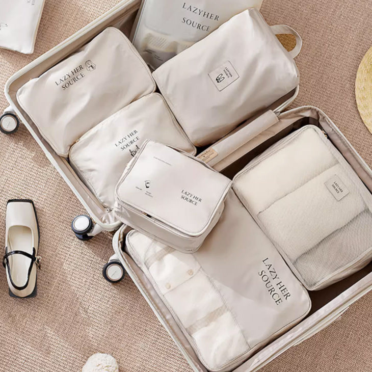 4color suitcase travel pouch set