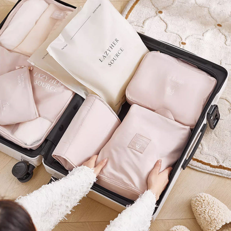 4color suitcase travel pouch set