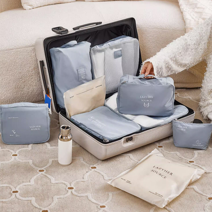 4color suitcase travel pouch set