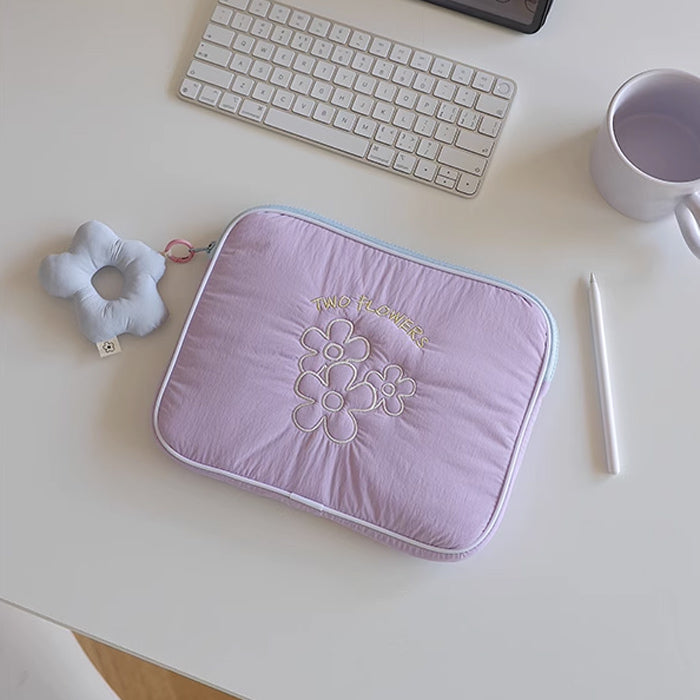 2color retro flower iPad & PC case