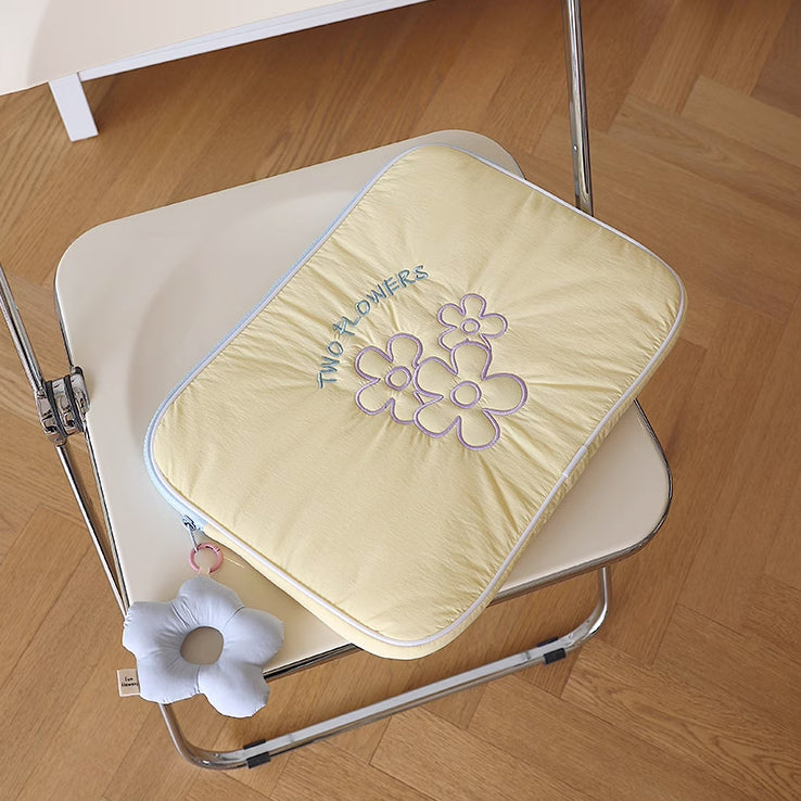 2color retro flower iPad & PC case