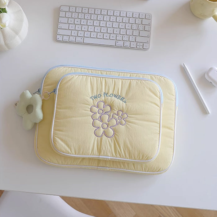 2color retro flower iPad & PC case