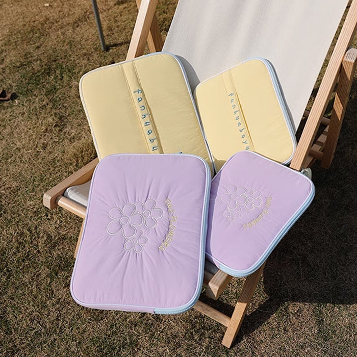 2color retro flower iPad & PC case