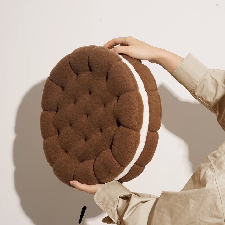 3color cream biscuit cushion
