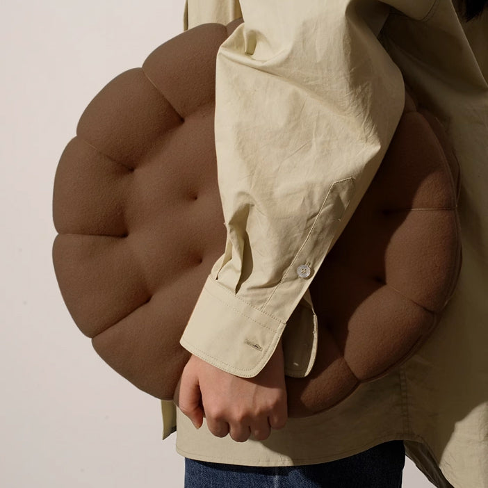 3color cream biscuit cushion