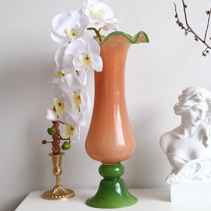 orange tall vase