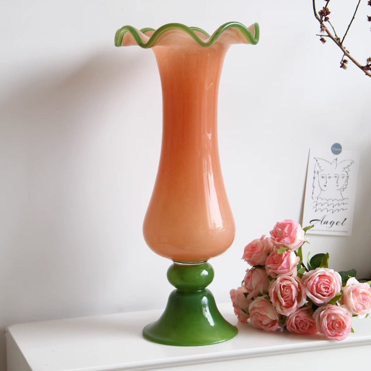 orange tall vase