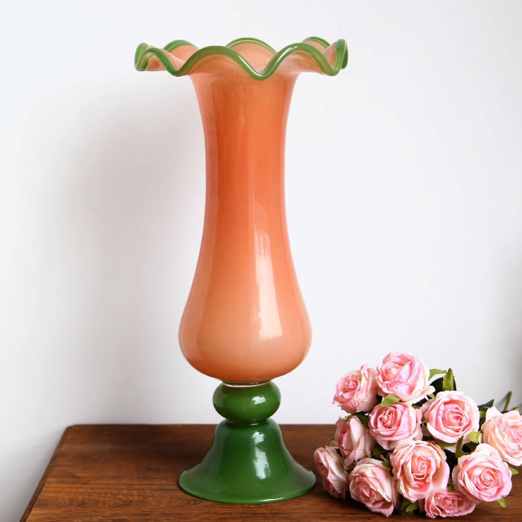 orange tall vase