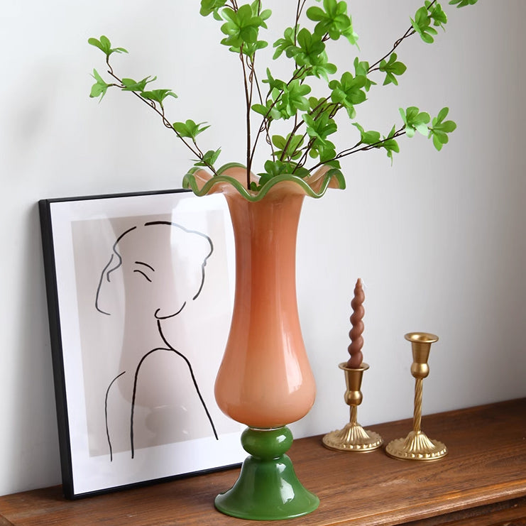 orange tall vase