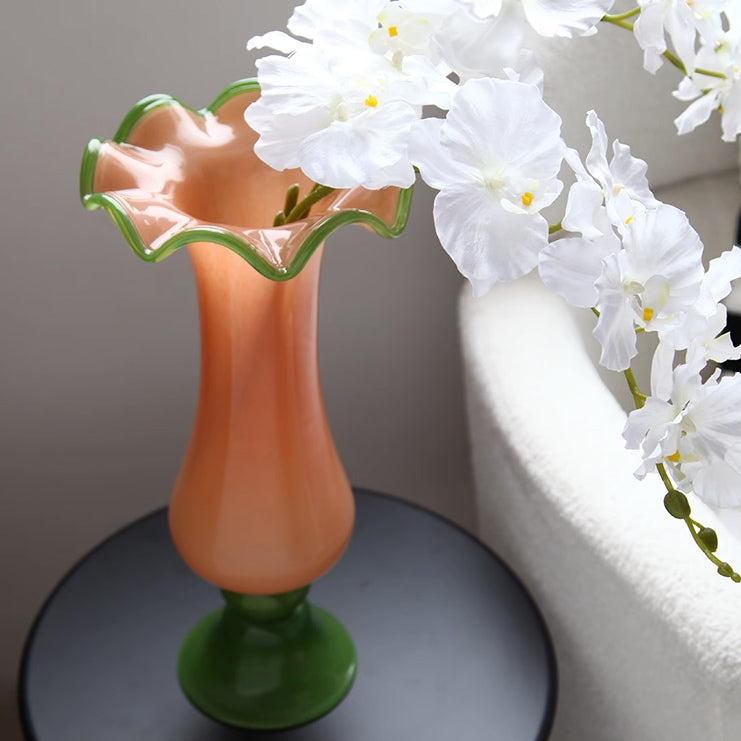 orange tall vase