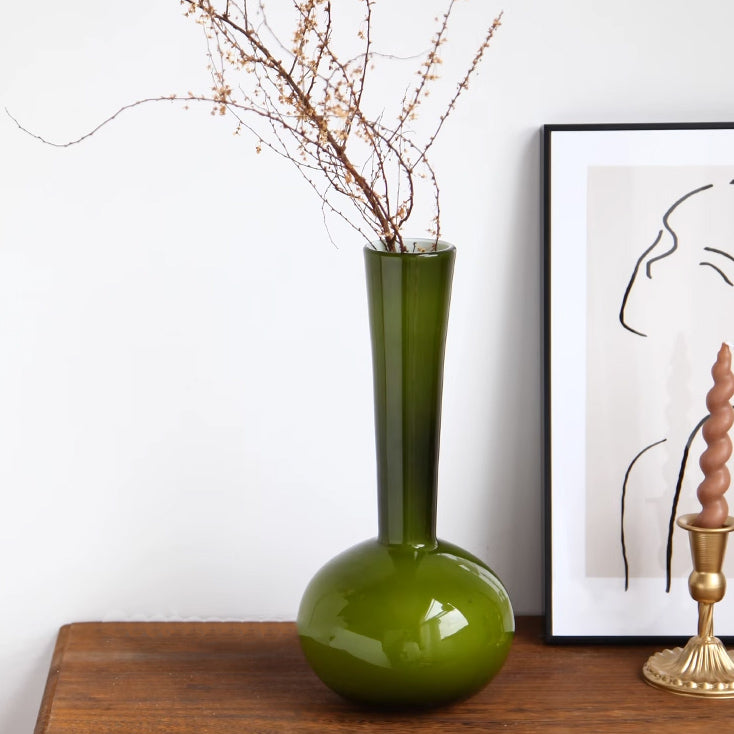 2design moss green vase