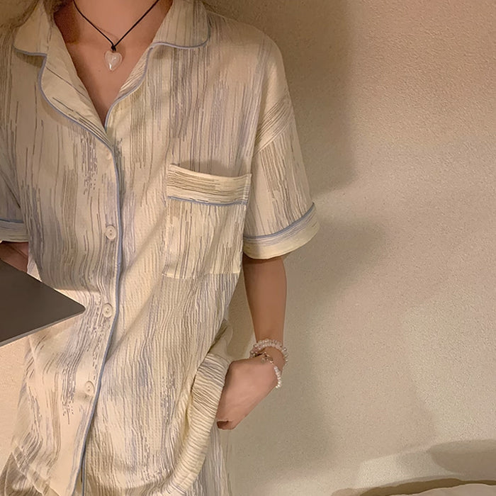 mannish stripe roomwear