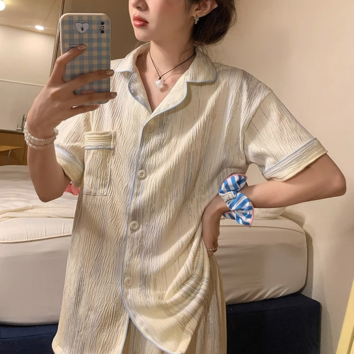 mannish stripe roomwear