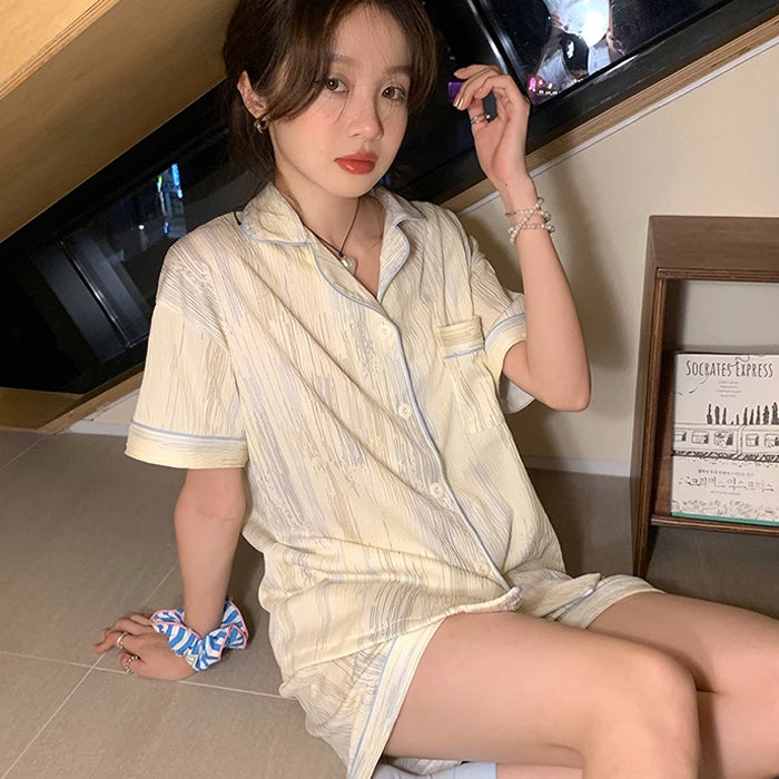 mannish stripe roomwear