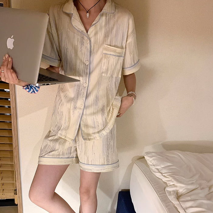 mannish stripe roomwear