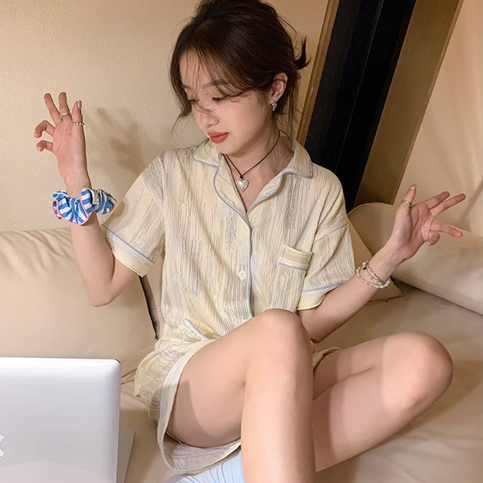 mannish stripe roomwear