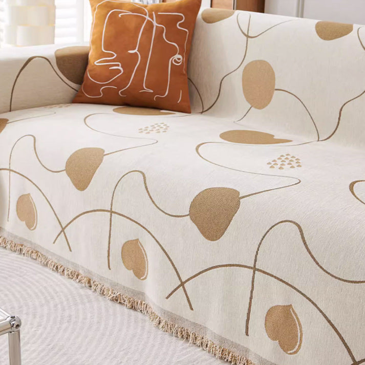 4color reversible heart sofa cover