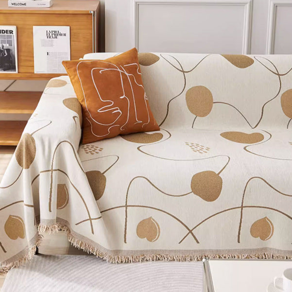 4color reversible heart sofa cover