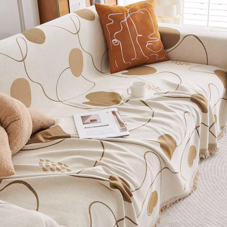 4color reversible heart sofa cover