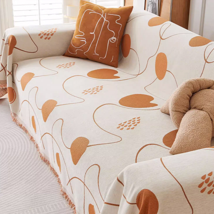 4color reversible heart sofa cover