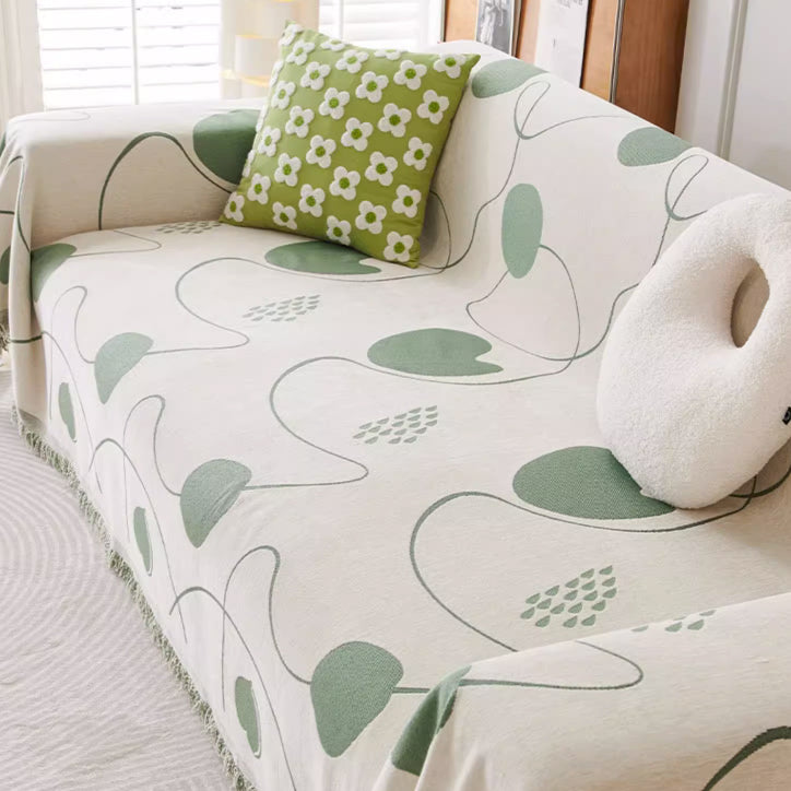 4color reversible heart sofa cover