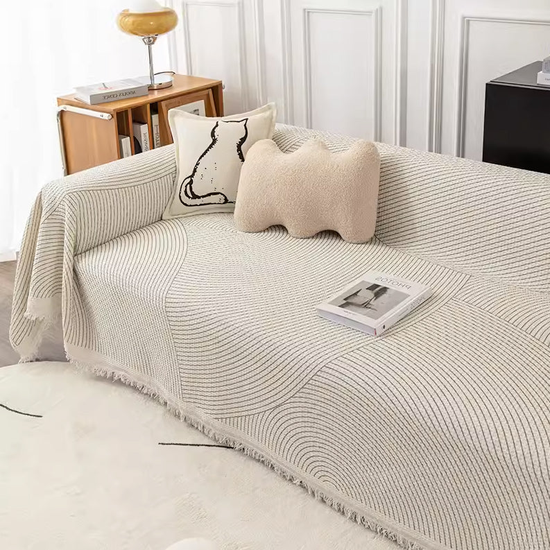 18design casual fringe sofa cover